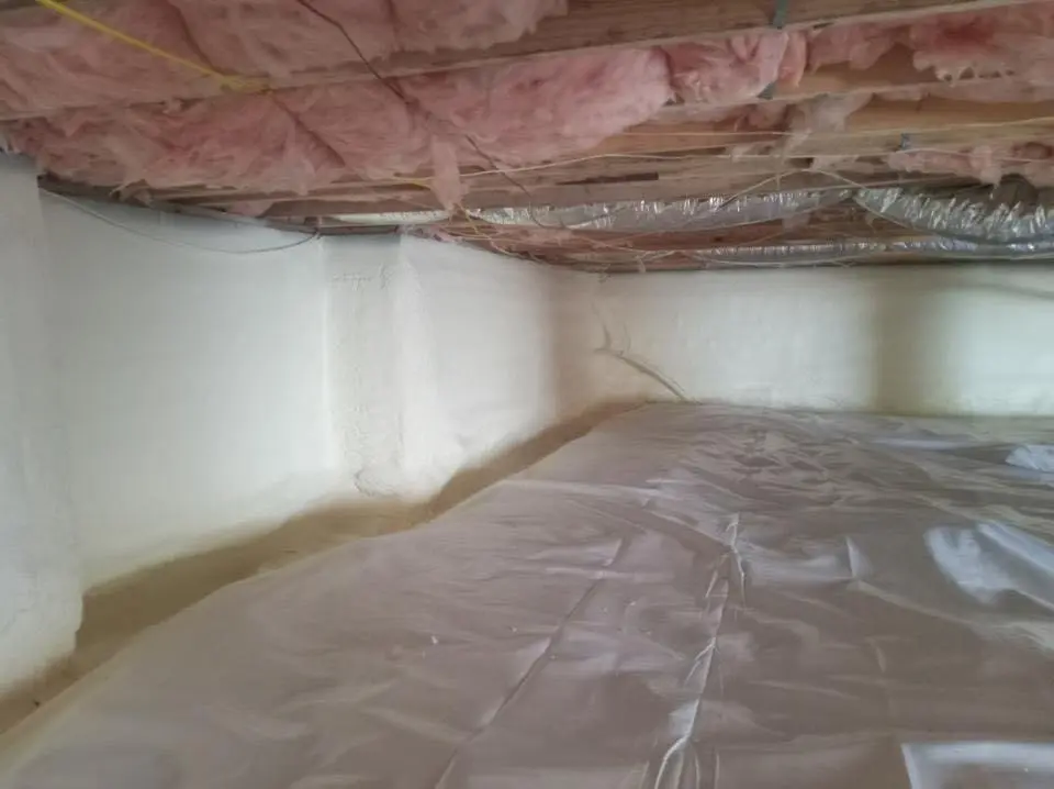 Crawl space encapsulation with closed-cell spray foam for Attic Insulation in Monona