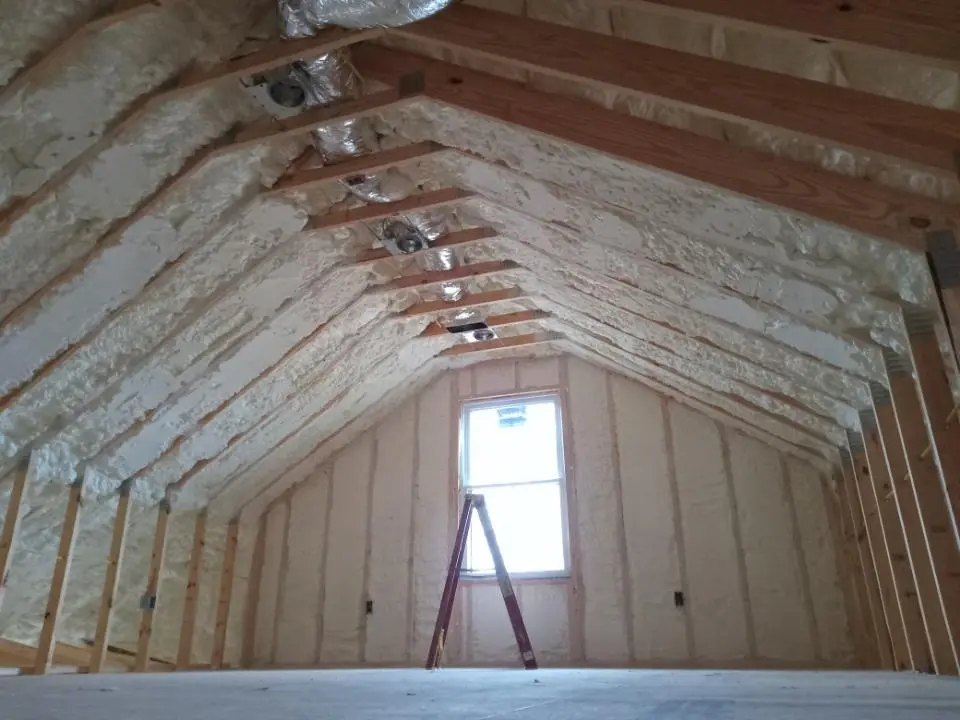 Spray foam roofing application for Crawl Space Insulation project in Monona